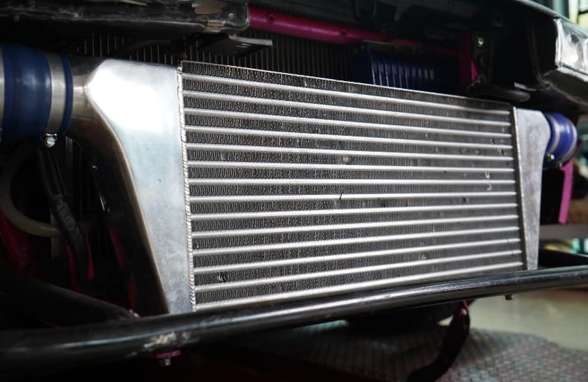 intercooler on a race car