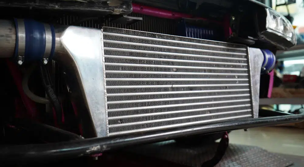 intercooler on a race car