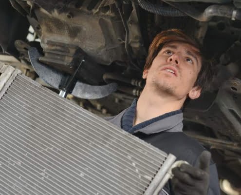 fixing a car radiator
