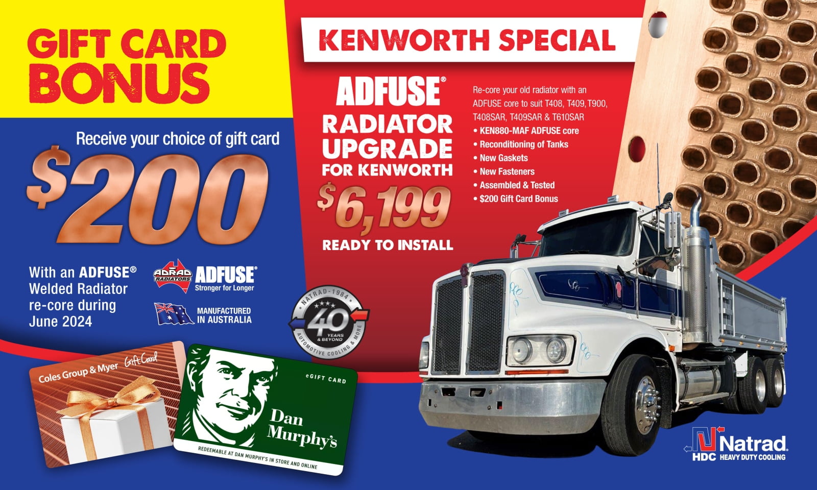Gift Card Bonus and Kenworth Special