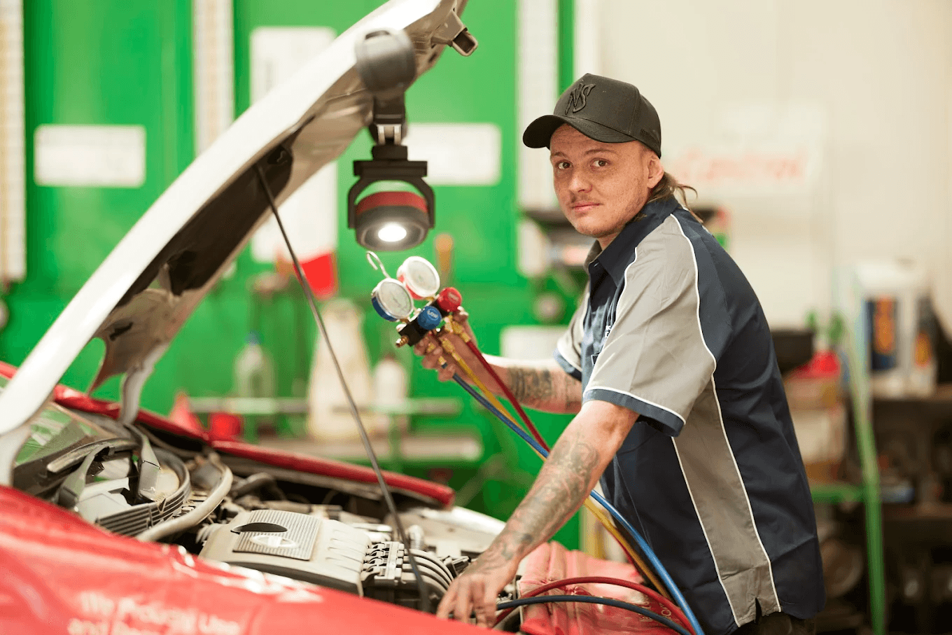 performing aircon regas 1